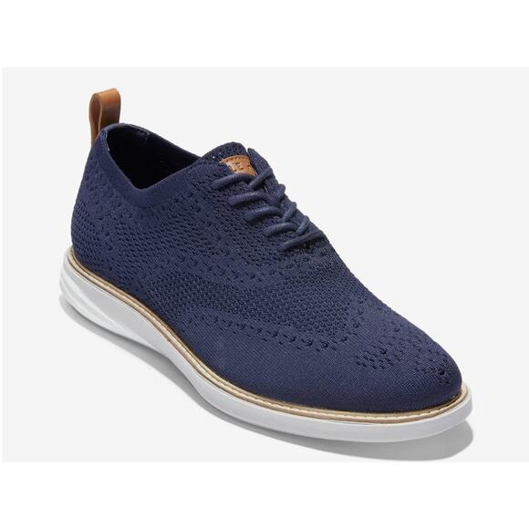Cole Haan Original 0Grand Stitchlite Wingtip Oxford Navy Shoes Men's sz. 9.5M - Picture 1 of 9